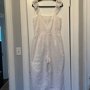 J crew white eyelet jumpsuit